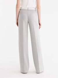 Belted Wide Leg Knit Trouser Color Silver Grey Heather