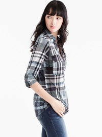 Plaid Utility Shirt Color Glacier Combo