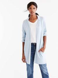 Plaid Sweater Coat Color Glacier Combo