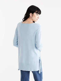 V-Neck Solid Tunic Color Glacier Heather