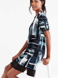 Velvet Tee Dress Color Viridian Combo