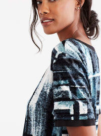 Velvet Tee Dress Color Viridian Combo