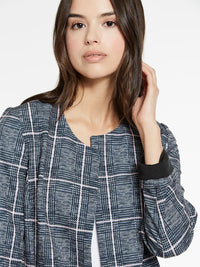 Milano Twill Plaid Topper Color Grey