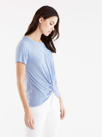 Twist Front Tee Color Celestial Blue