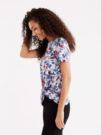 Twist Front Tee Color Celestial Blue Combo