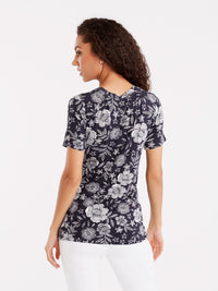 Twist Front Tee Color Graphic Ink
