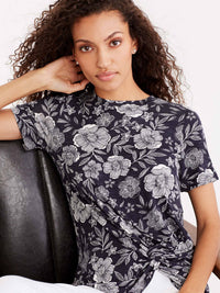 Twist Front Tee Color Graphic Ink