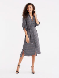 D-Ring Shoulder Tab Dress, Plus Size Color Black Combo