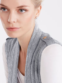 Twill Linen Drape Front Cardigan Color Dark Indigo