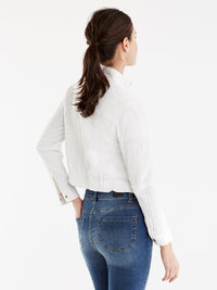 Zip Front Moto Jacket Color White