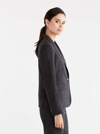 Pewter Washable One-Button Jacket Color Grey