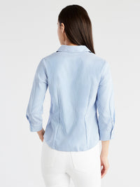 Non-Iron 3/4-Sleeve Shirt Color Oxford