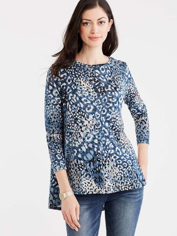 Animal Print High-Low Tunic