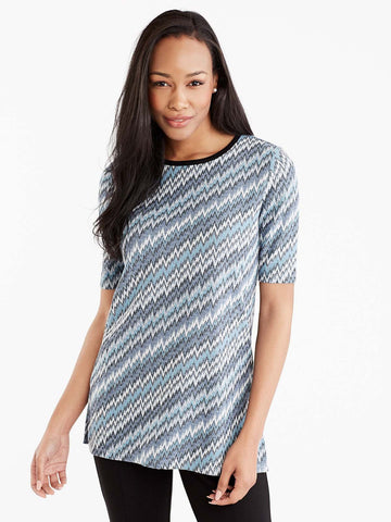 Chevron Side Slit Tee