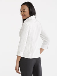 Non-Iron 3/4-Sleeve Shirt Color White