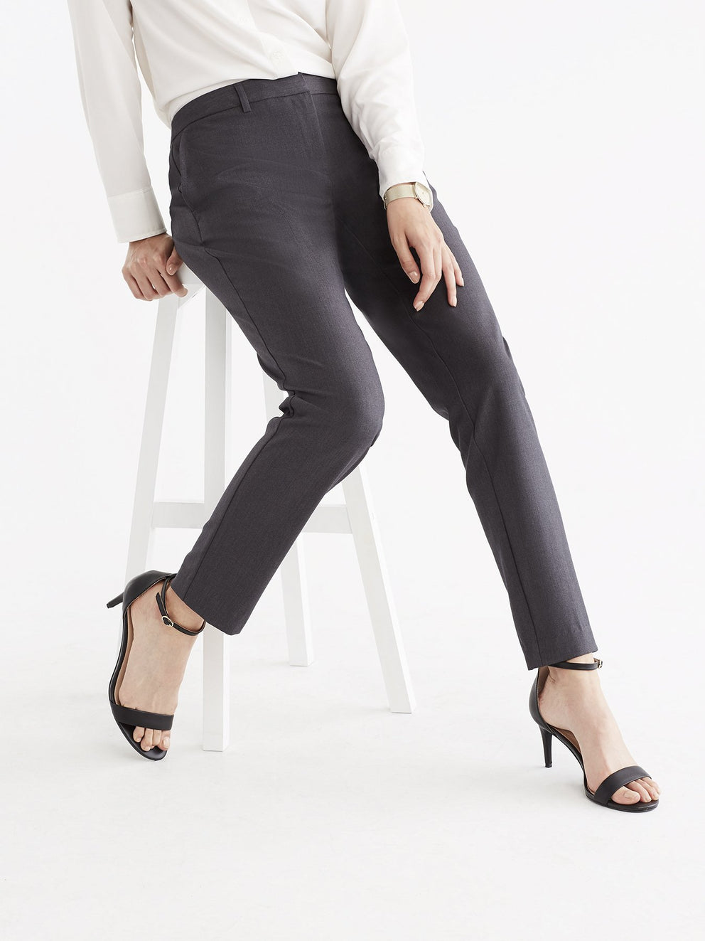 Charcoal Grace Full-Length Pant Color Grey