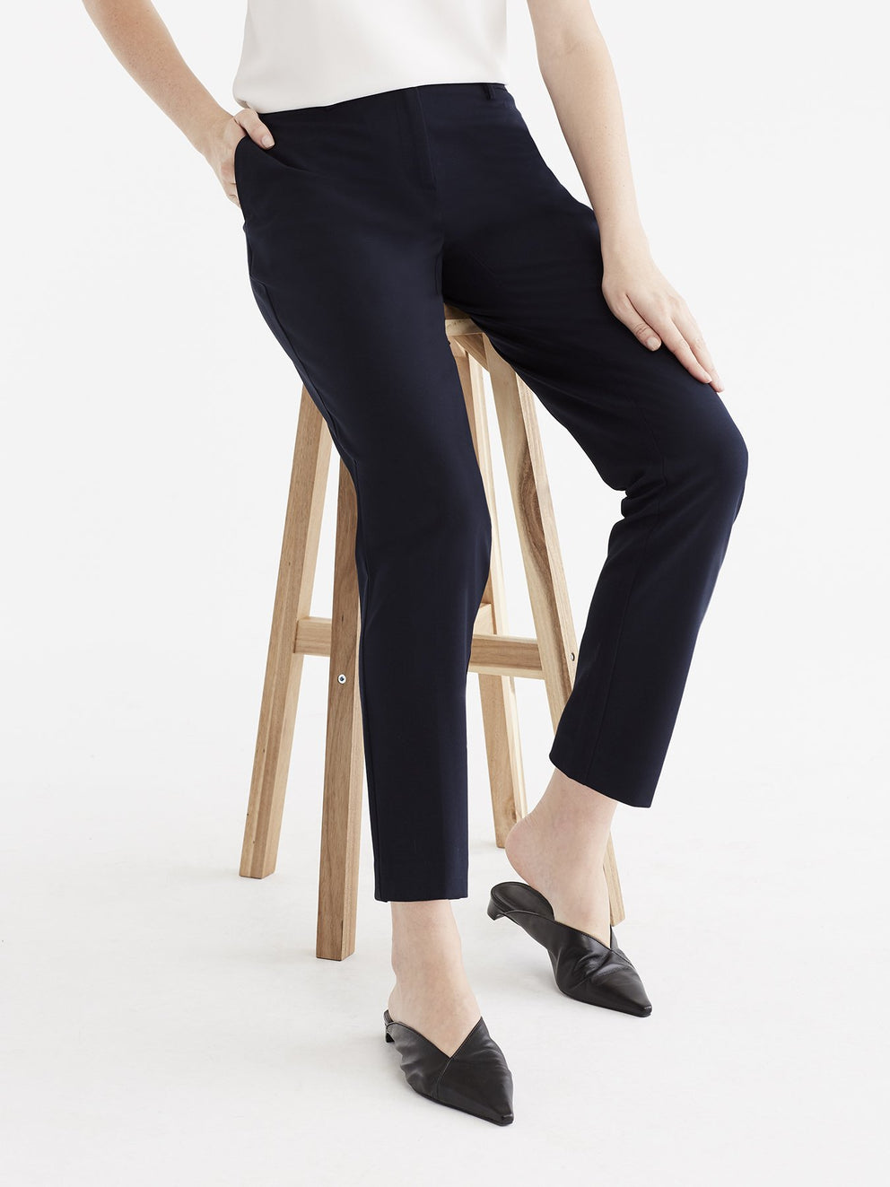 Navy Grace Full-Length Pant Color Navy