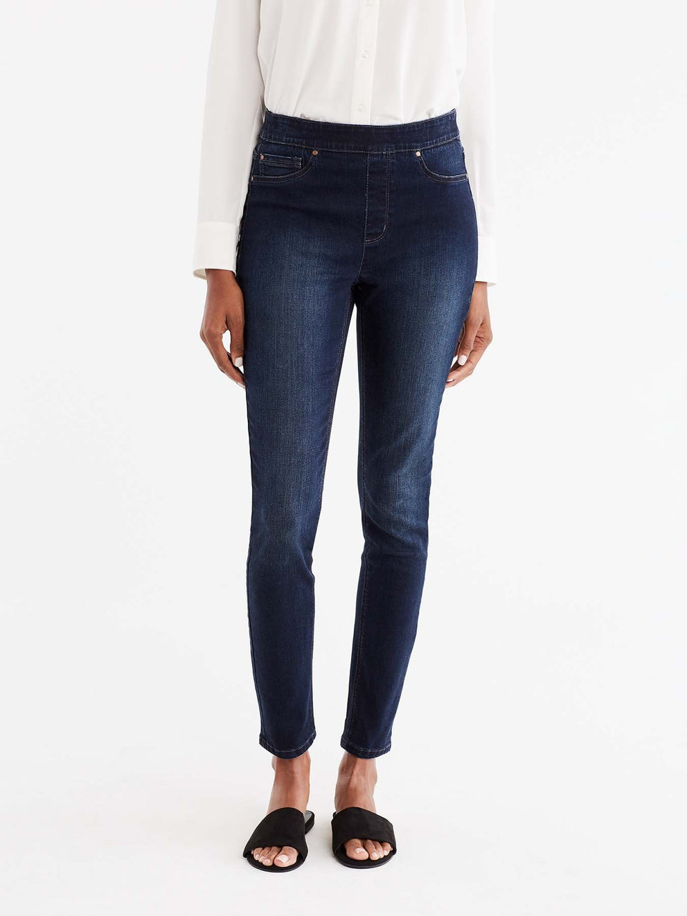 Lexington Dark Indigo Wash Pull-On Legging Color Blue