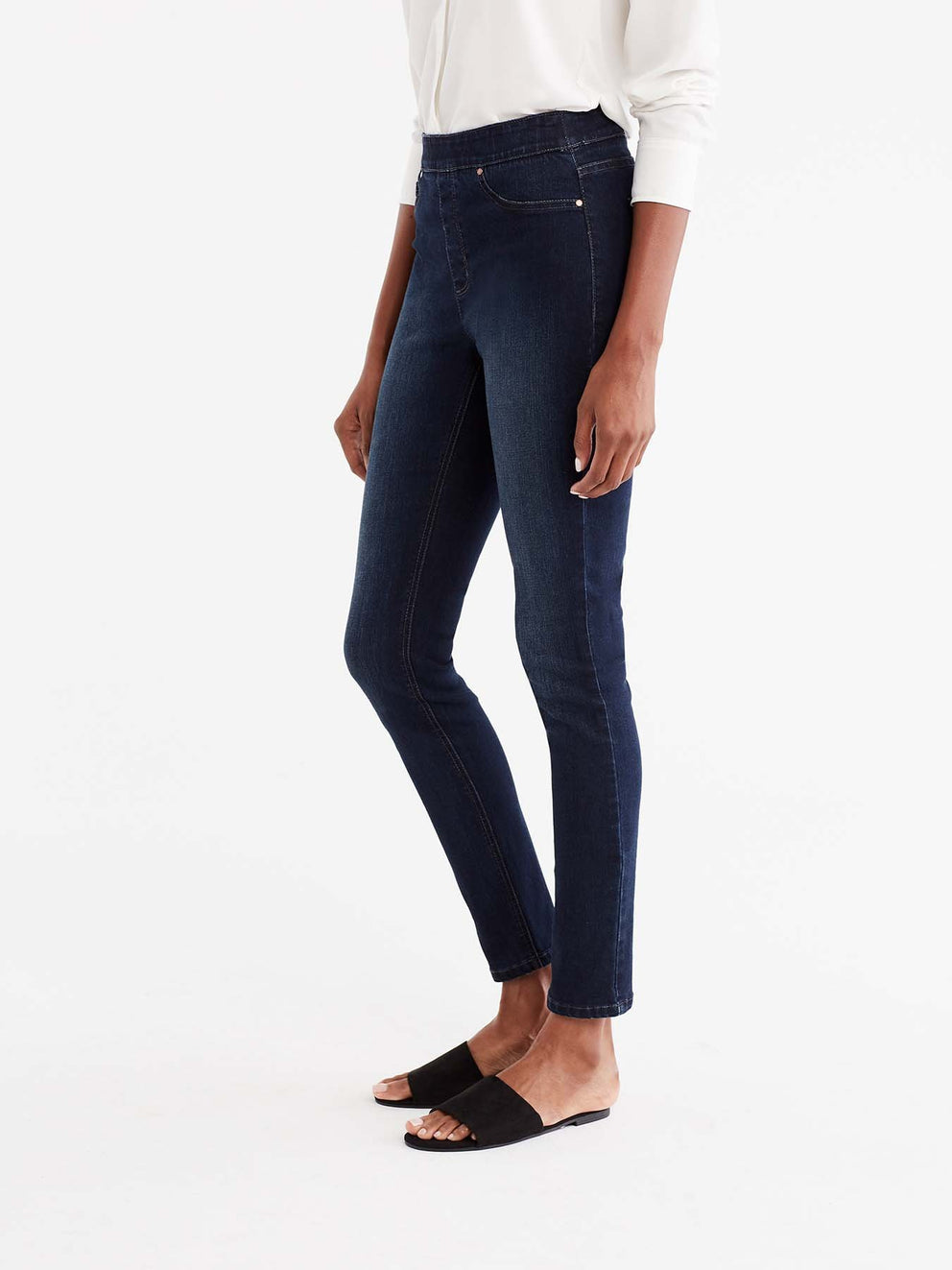 Lexington Dark Indigo Wash Pull-On Legging Color Blue