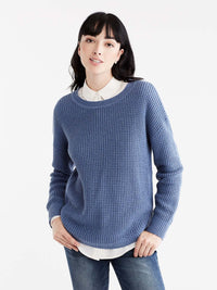 Drop Sleeve Boat Neck Sweater Color Storm Heather