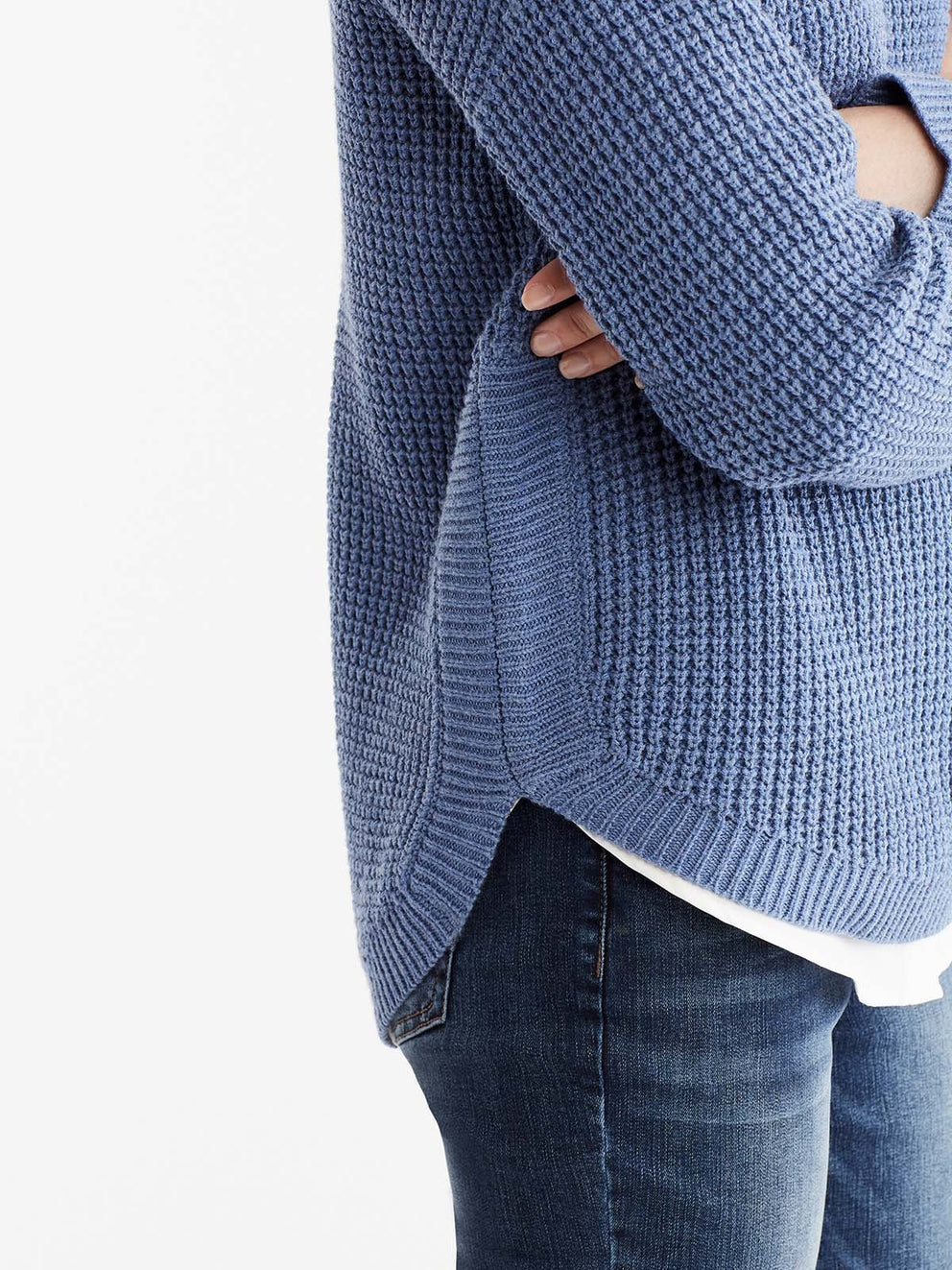 Drop Sleeve Boat Neck Sweater Color Storm Heather