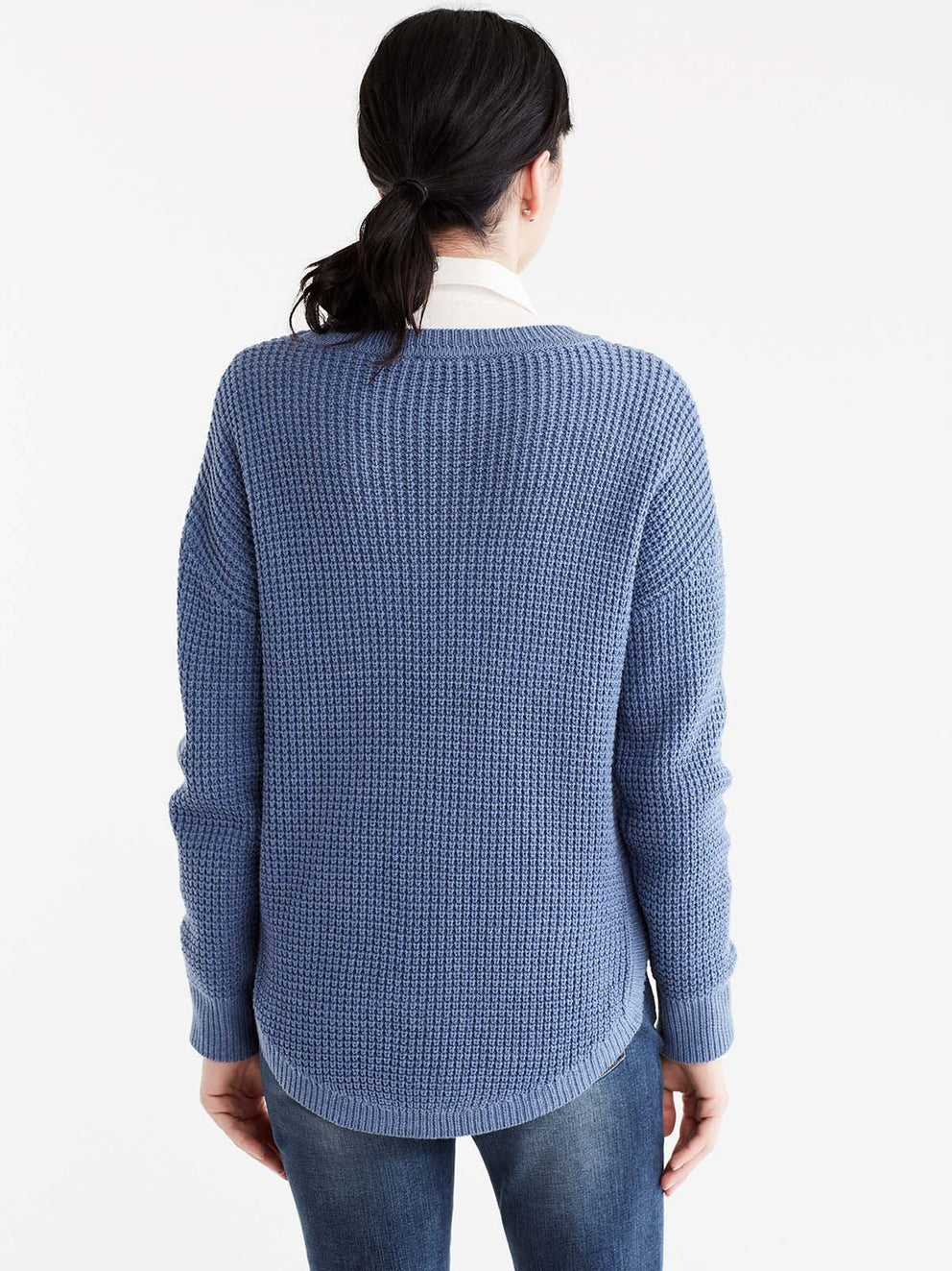 Drop Sleeve Boat Neck Sweater Color Storm Heather