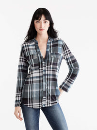Plaid Utility Shirt Color Glacier Combo