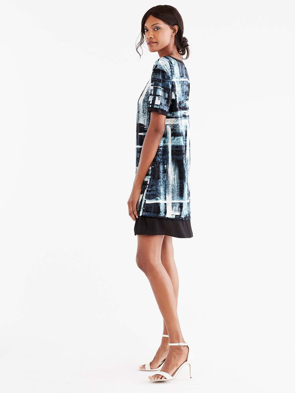 Velvet Tee Dress Color Viridian Combo