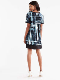 Velvet Tee Dress Color Viridian Combo