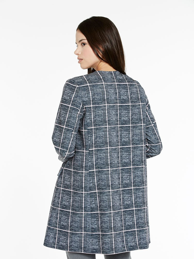 Milano Twill Plaid Topper Color Grey