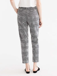 Classic Plaid Double Knit Ankle Pant Color Grey