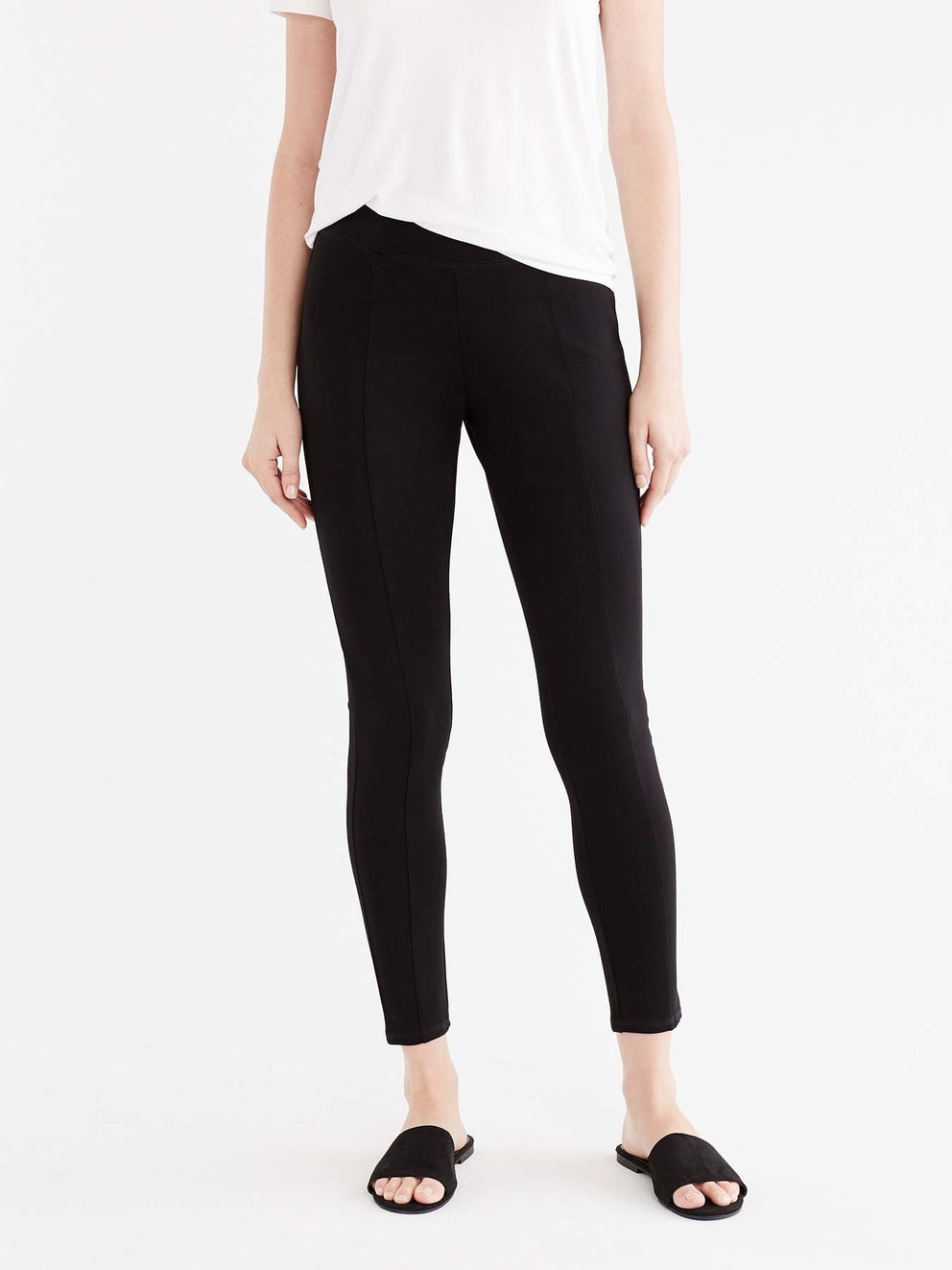 High Waist Slim Fit Pant Color Black