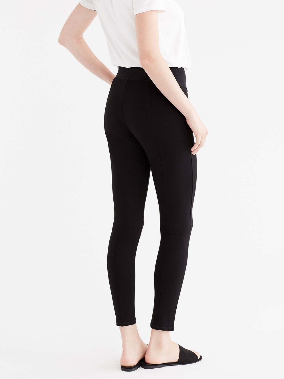 High Waist Slim Fit Pant Color Black