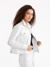 Cropped Coolmax Trucker Jacket Color Soft White