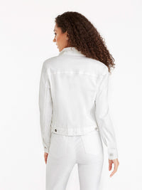 Cropped Coolmax Trucker Jacket Color Soft White