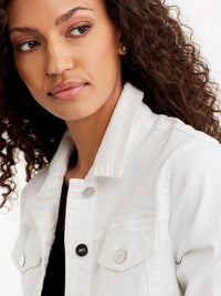 Cropped Coolmax Trucker Jacket Color Soft White