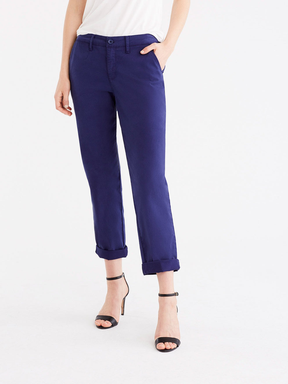 Classic Cropped Chino Color Navy