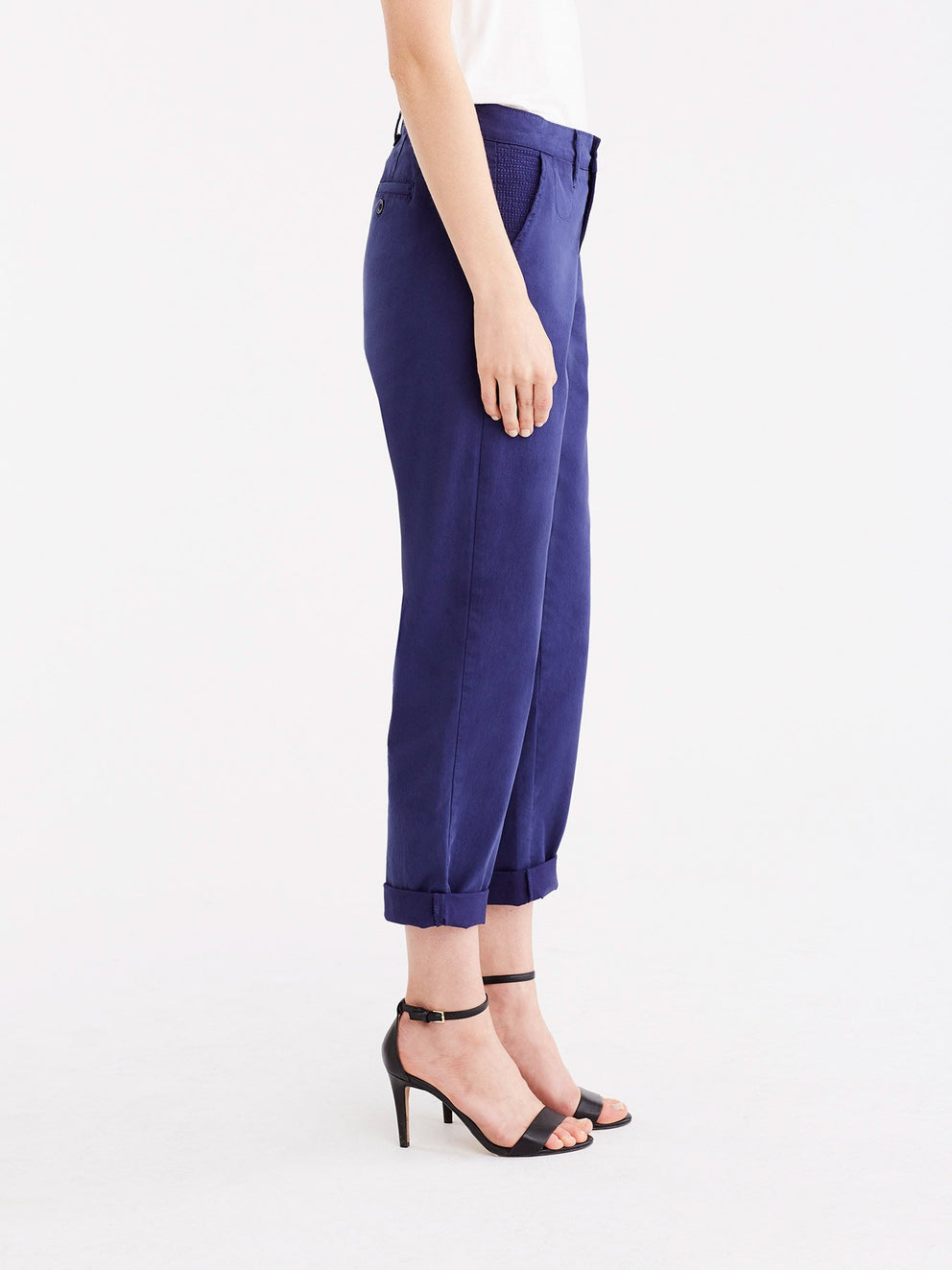 Classic Cropped Chino Color Navy