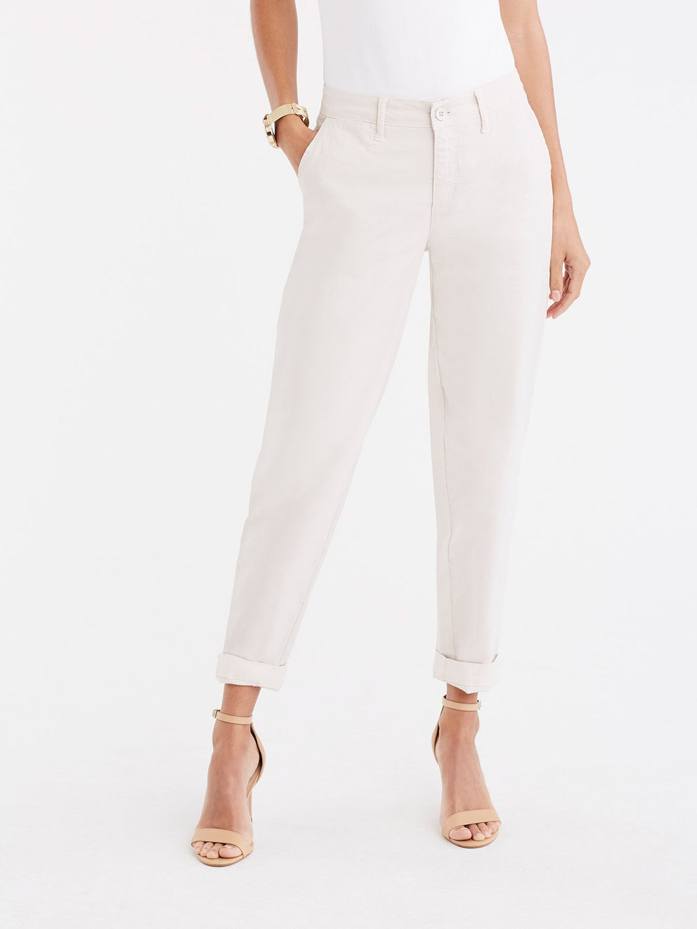 Classic Cropped Chino Color Stone