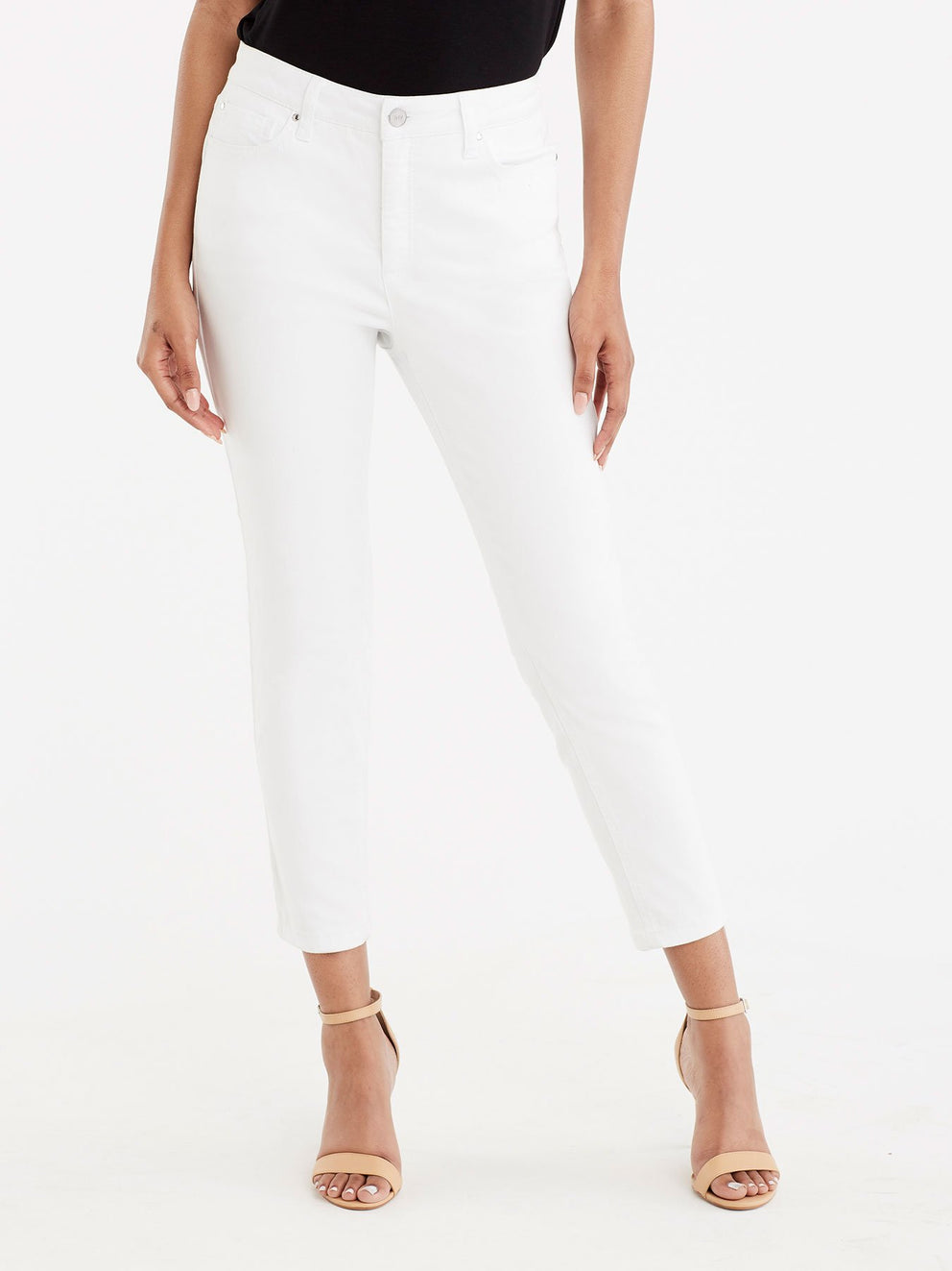 Lexington Skinny Cropped Jeans Color Soft White