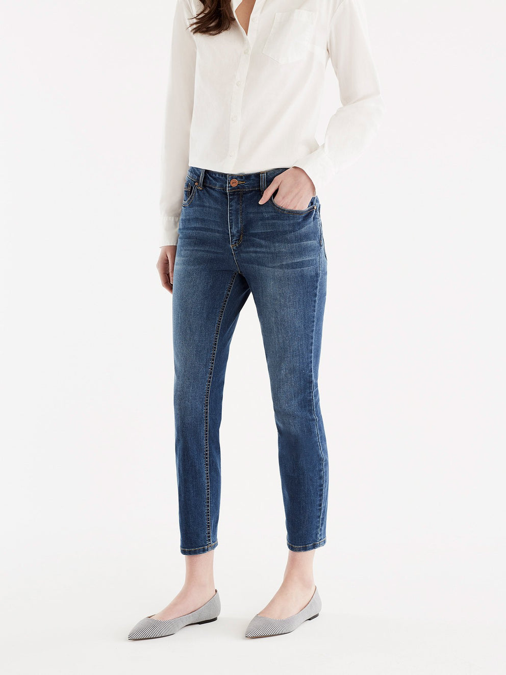 Lexington Skinny Cropped Jeans Color Dreamer Wash