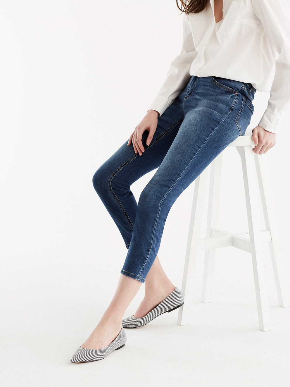 Lexington Skinny Cropped Jeans Color Dreamer Wash
