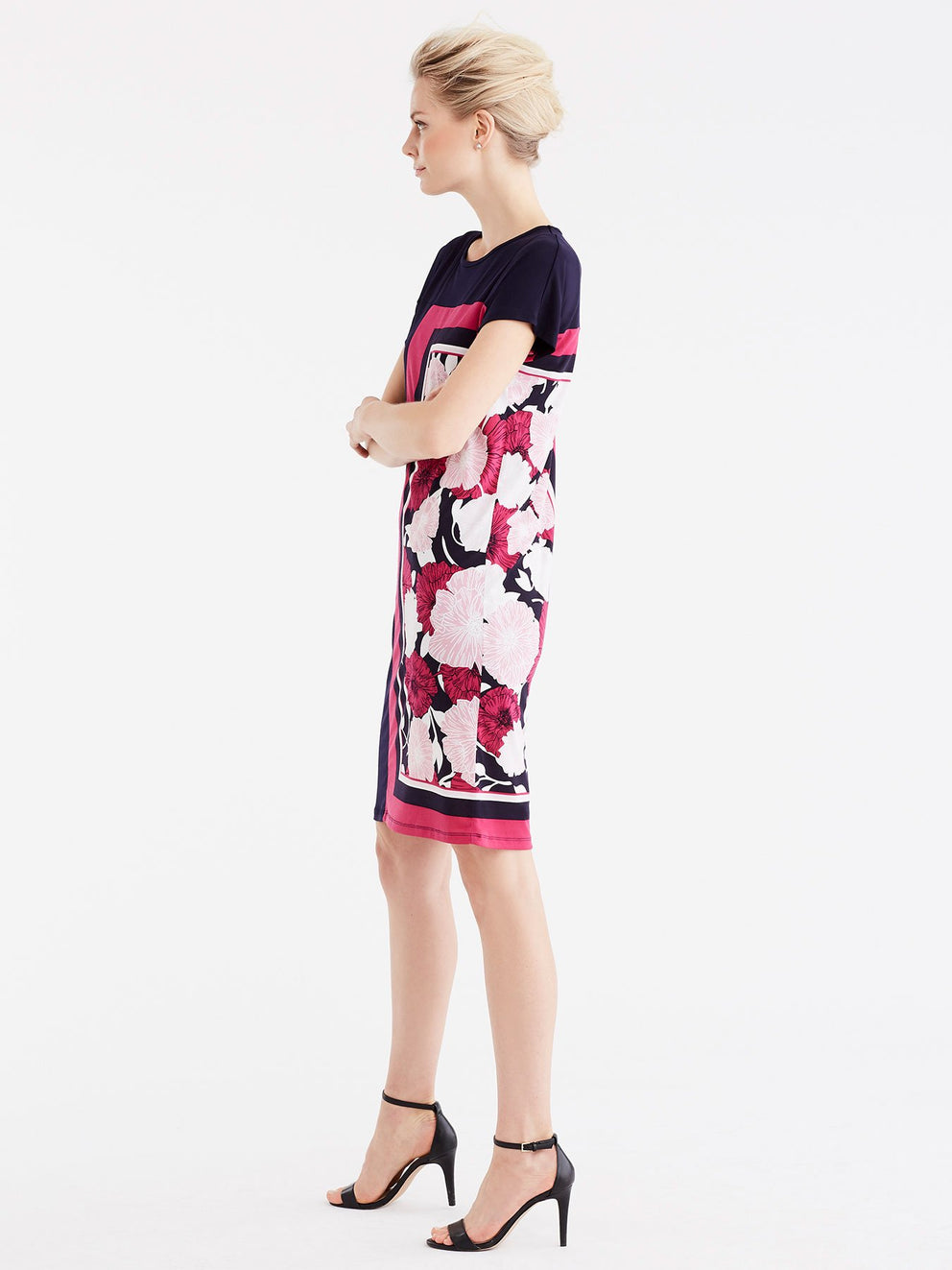 Floral Scarf Dress Color Pink Floral