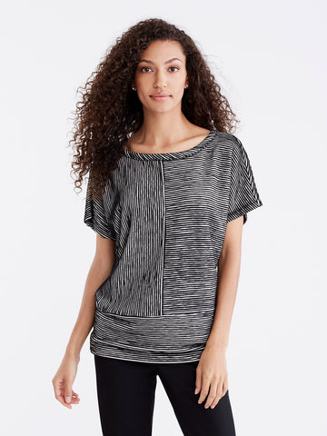 Boatneck Pinstripe Tee