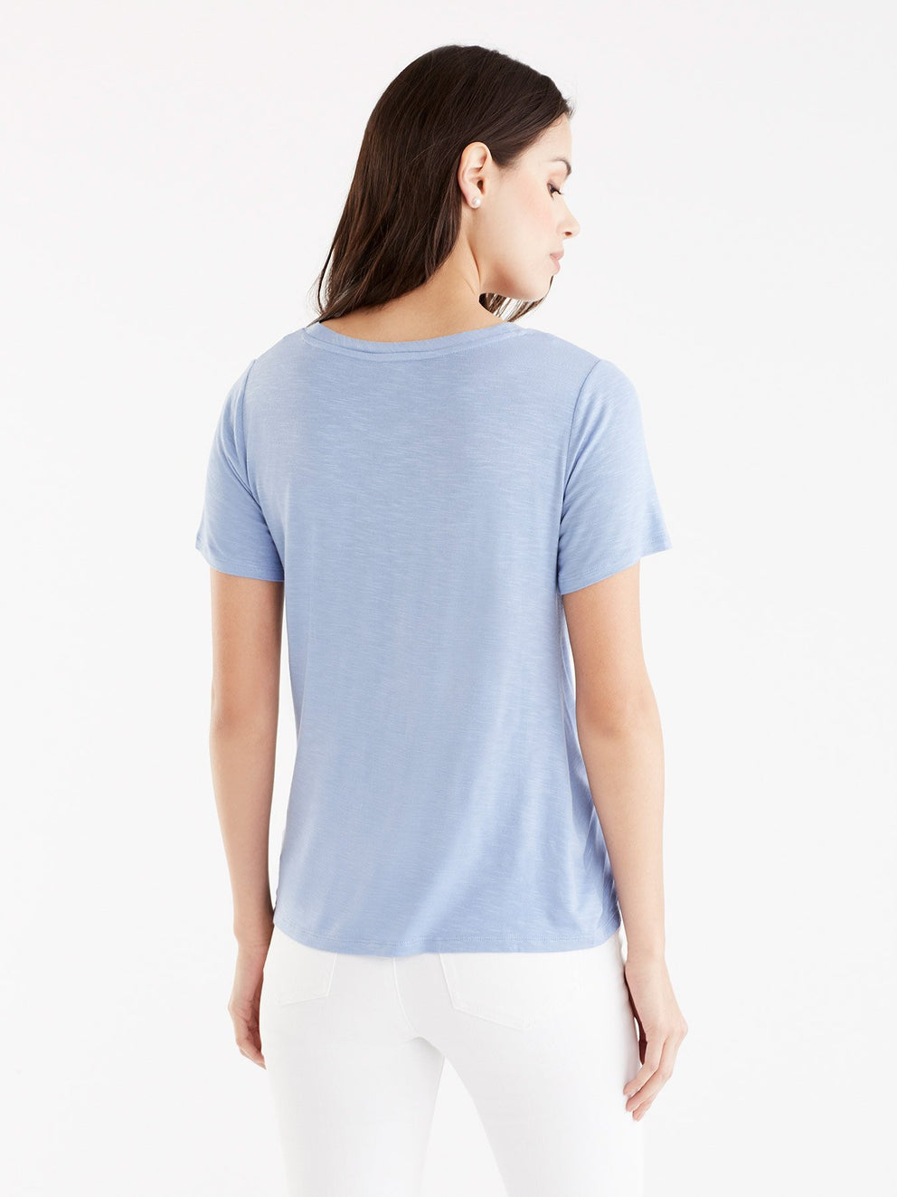 Twist Front Tee Color Celestial Blue