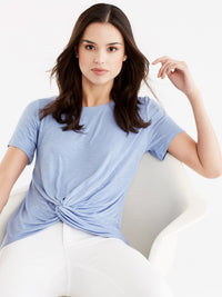 Twist Front Tee Color Celestial Blue