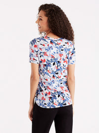 Twist Front Tee Color Celestial Blue Combo