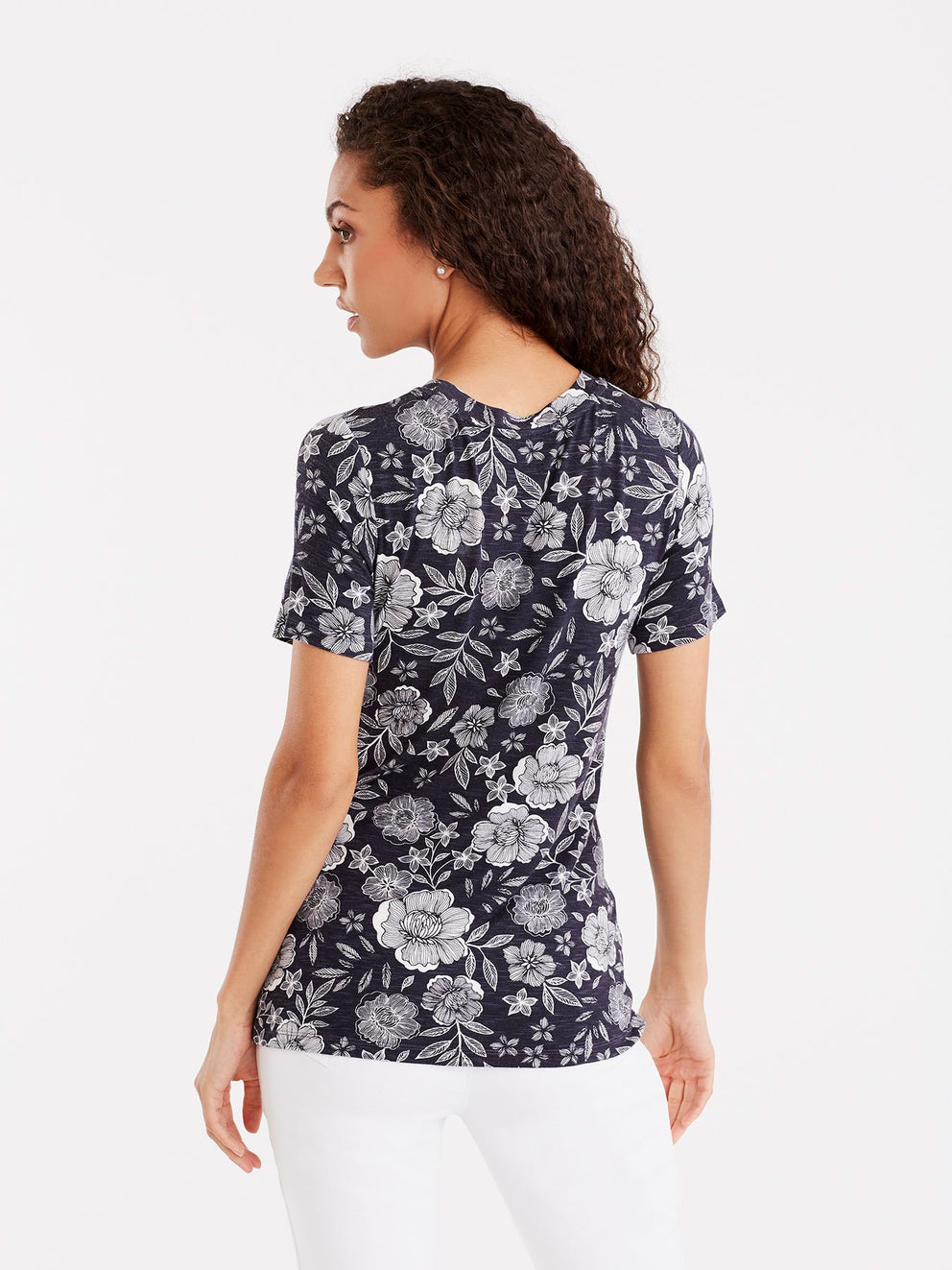 Twist Front Tee Color Graphic Ink