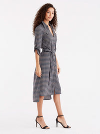 D-Ring Shoulder Tab Dress, Plus Size Color Black Combo 