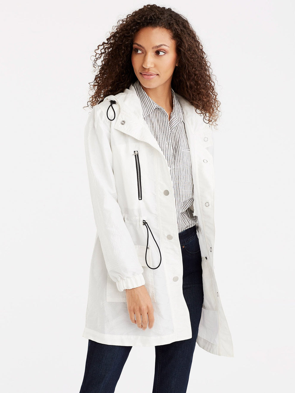 Hooded Anorak Color Ivory